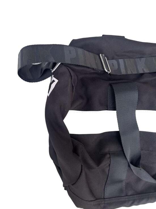 Victoria's Secret PINK Black Duffle Gym Bag with Reflective Stripe - Picture 5 of 11